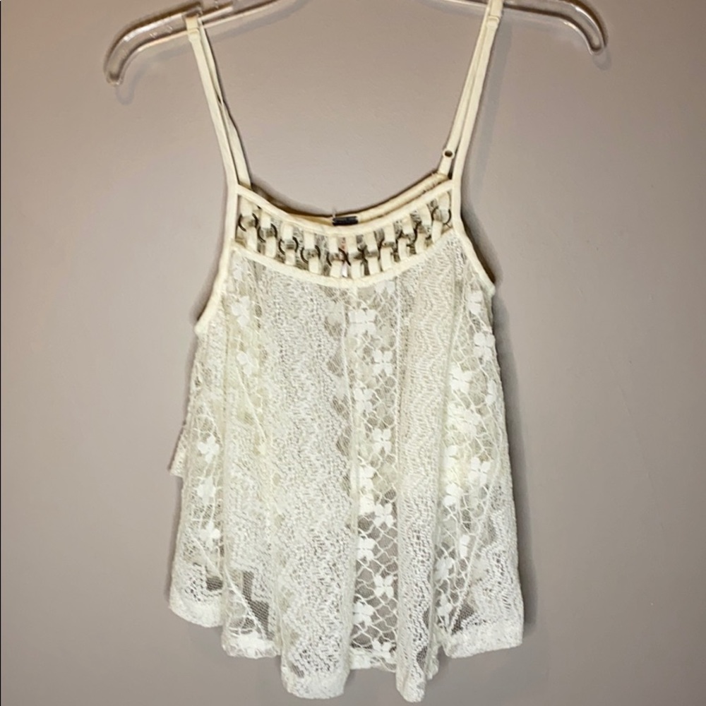 Laced crop top. Small